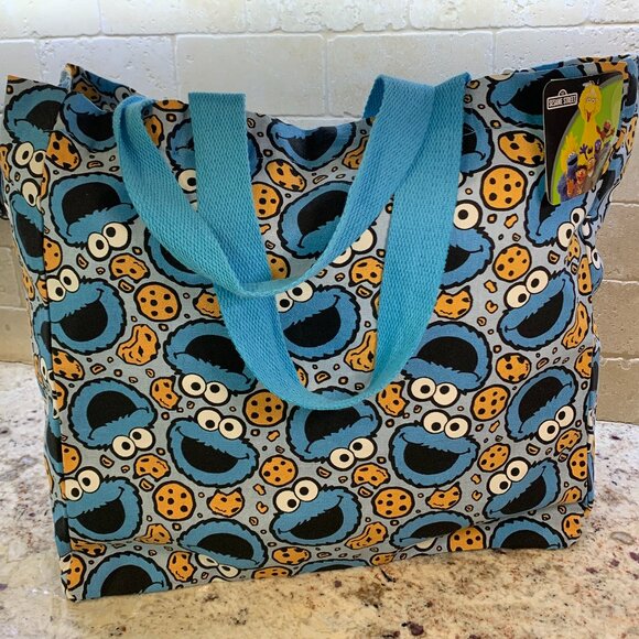 Sesame Street Cookie Monster Canvas Tote Bag - Picture 1 of 6
